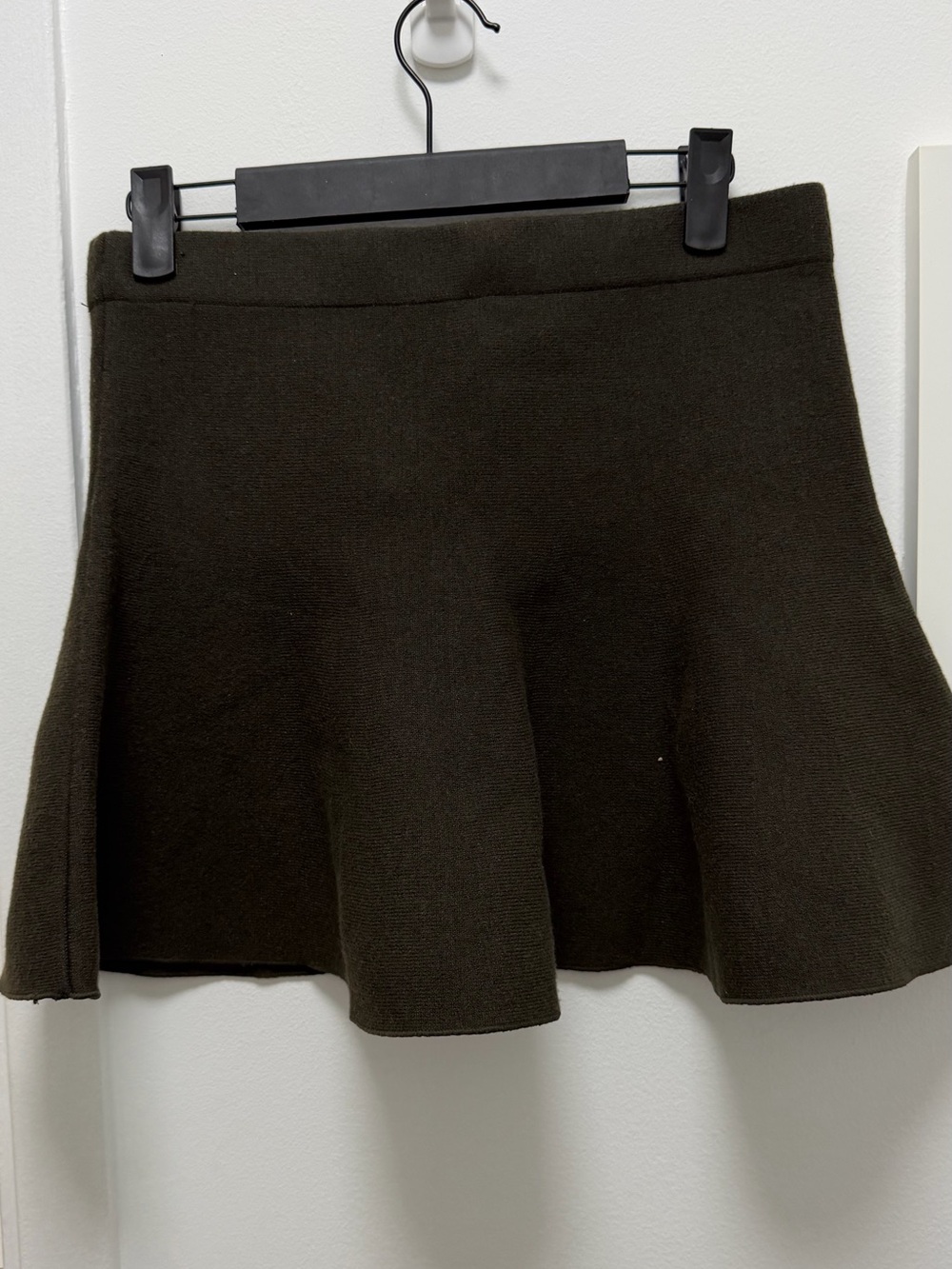 ZARA Olive Green/Grey Knit Circle Skirt